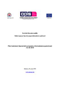 Plán hodnotení OPIS 2010