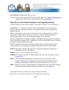 Statewide free safe medication disposal event happening Saturday