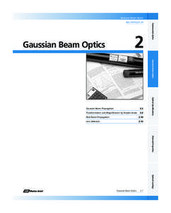 Gaussian Beam Optics - CVI Melles Griot 2009 Technical Guide, Vol 2, Issue 1
