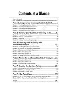 Contents at a Glance Introduction .................................................................1 AL  Part I: Getting Started Coaching Youth Basketball[removed]