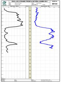 DUAL LOG: DYNAMIC PROBE & NATURAL GAMMA RAY Site: Weymouth Dorset  Client: