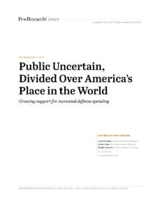 NUMBERS, FACTS AND TRENDS SHAPING THE WORLD  FOR RELEASE MAY 5, 2016 FOR MEDIA OR OTHER INQUIRIES: Carroll Doherty, Director of Political Research