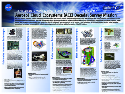 Earth Science Technology Office (ESTO) Investments in support of the  Aerosol-Cloud-Ecosystems (ACE) Decadal Survey Mission A current project at Ball Aerospace is developing a Temporal Polarization Scrambler (PolZero) co