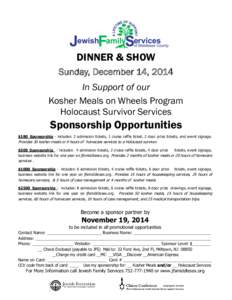 Sponsor / Door prize / Meals on Wheels / Ticket / Kashrut / Entertainment / Human behavior / Business / Lotteries / Tickets / Raffle