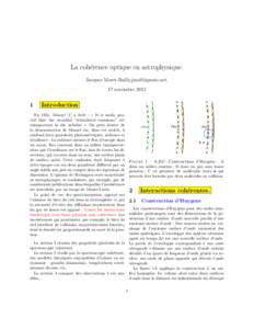 La cohérence optique en astrophysique. Jacques Moret-Bailly,[removed]. 17 novembre[removed]