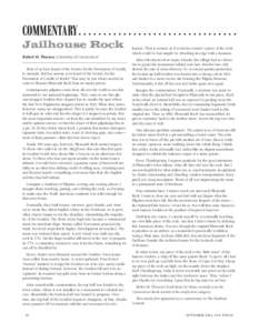 commentary Jailhouse Rock Robert M. Thorson, University of Connecticut Most of us have heard of the Society for the Prevention of Cruelty to Animals. But has anyone ever heard of the Society for the Prevention of Cruelty