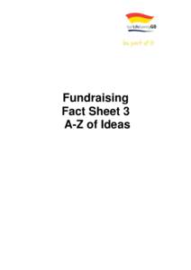 Fundraising Fact Sheet 3 A-Z of Ideas Abseiling Aerobics workout