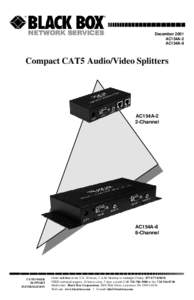 December 2001 AC154A-2 AC154A-8 Compact CAT5 Audio/Video Splitters