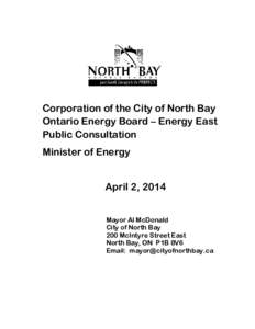 Ontario Energy Board – Energy East Public Consultation