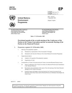 UNITED NATIONS EP UNEP/OzL.Conv.7/1– UNEP/OzL.Pro.17/1