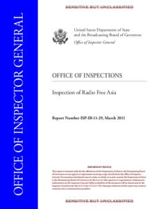 Office of Inspector OFFICE OF INSPECTOR GENERAL General