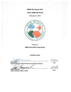 Middle Rio Grande 2014 FIELD SAMPLING PLAN - February 21, 2014