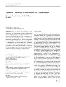 Fluid dynamics / Fluid mechanics / Aerodynamics / Chaos theory / Transport phenomena / Turbulence / Astronomical seeing / Vincent van Gogh / Andrey Kolmogorov / Photometry / Physics / Science