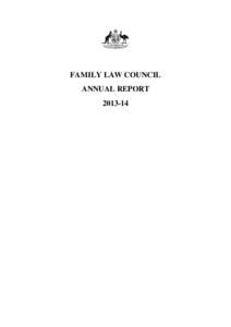 Family Law Council annual report
