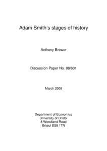 Classical liberalism / Social philosophy / Anthropology / The Wealth of Nations / Sociocultural evolution / Lectures on Jurisprudence / Capitalism / Adam Smith / Domestication / Ethics / Philosophy / Sociology