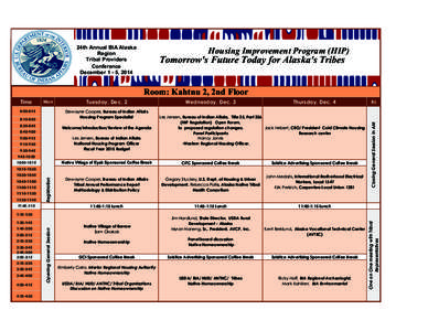 24th Annual BIA Alaska Region Tribal Providers Conference December 1 - 5, 2014