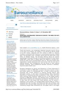 Eurosurveillance - View Article  HOME Page 1 of 3