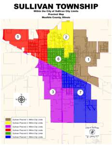 SULLIVAN TOWNSHIP Within the City of Sullivan City Limits Precinct Map Moultrie County, Illinois E. Park St.