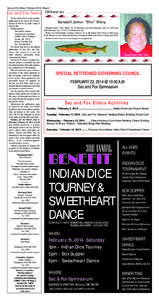 Sac and Fox News • February 2014 • Page 2  Sac and Fox News The Sac & Fox News is the monthly publication of the Sac & Fox Nation, located on SH 99, six miles south of