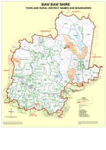 BAW BAW SHIRE TOWN AND RURAL DISTRICT NAMES AND BOUNDARIES MANSFIELD W  OO