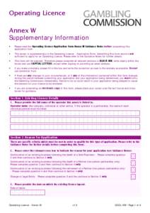 Operator licence application form - April 2012