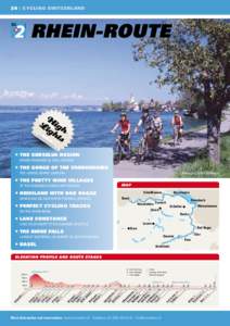 24 | CYCLING SWITZERLAND  RHEIN-ROUTE h	The Surselva region 	 Where Romansh is still spoken