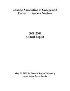 Atlantic Association of College and University Student Services[removed]Annual Report