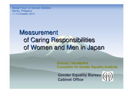 Measurement  　of caring responsibilities  　of women and men