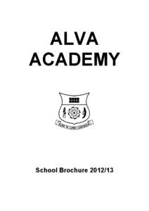 ALVA ACADEMY School Brochure[removed]  Welcome to Alva Academy