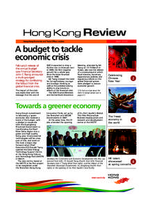 April[removed]A budget to tackle economic crisis February’s release of the annual budget