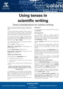 Microsoft Word - Using tenses in scientific writing Update[removed]