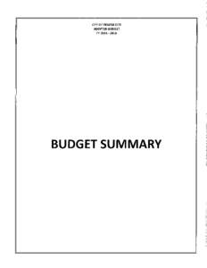 CITY OF TEMPLE CITY ADOPTED BUDGET FY[removed]BUDGET SUMMARY