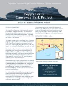 Deepwater Horizon Oil Spill Natural Resource Damage Assessment  Popp’s Ferry Causeway Park Project Phase III Early Restoration Project PROJECT DESCRIPTION