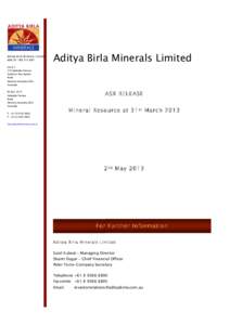 Aditya Birla Minerals Limited ABNLevel 3 Aditya Birla Minerals Limited