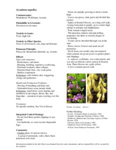 Biology / Aconitum / Werewolves / Flora of the Alps / Ecology / Bane / Antidote / Aconitum anthora / Ranunculaceae / Neurotoxins / Botany