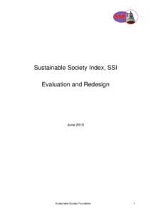 Evaluation and Redesign of the Sustainable Society Index, SSI