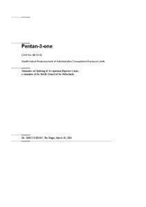 Pentan-3-one (CAS No: [removed]Health-based Reassessment of Administrative Occupational Exposure Limits