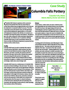 Case Study  The National e-Commerce Extension Initiative Columbia Falls Pottery Columbia Falls, Maine