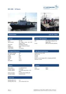 MV LINE – 12 hours  SPECIFICATIONS Call-in No.: OWHJ2