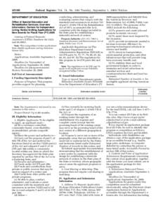 Office of Special Education and Rehabilitative Services; Overview Information; Centers for Independent Living; Notice Inviting Applications for New Awards for Fiscal Year (FY) 2009, CFDA Numbers 84.132A and 84.400A. [OSE