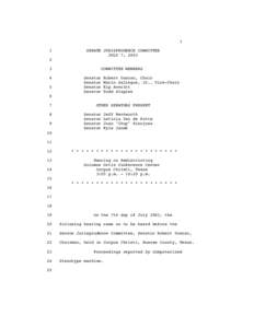 1 1 SENATE JURISPRUDENCE COMMITTEE JULY 7, 2003