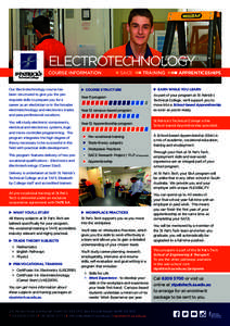 ELECTROTECHNOLOGY  COURSE INFORMATION | COURSE INFORMATION
