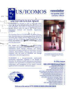 US/ICOMOS  newsletter 1st quarter[removed]January—March