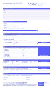 2014–2015 SEASON TICKET ORDER FORM[removed]E. Washington Street Phoenix, AZ 85034   P[removed]  F[removed]   balletaz.org