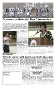 Vol. 12, No. 2  State of Hawaii Ofﬁce of Veterans Services July 2008