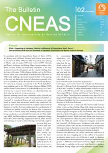 CNEAS Center for Northeast Asian StudiesVOLUME  The Bulletin