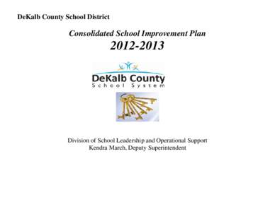 DeKalb County School District  Consolidated School Improvement Plan[removed]