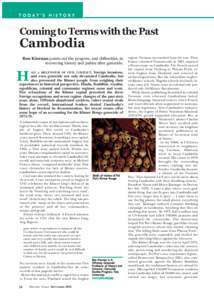 TODAY’S HISTORY  Coming to Terms with the Past Cambodia