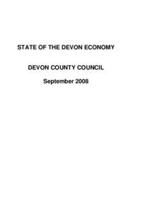 STATE OF THE DEVON ECONOMY web sept 2008