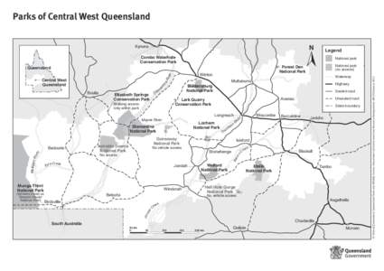 Parks of Central West Queensland map